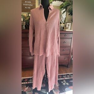 FP Beach Free People Light Purple Sweater Matching Lounge Set